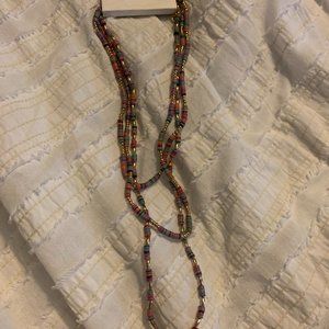 Earth Bound multi colored chip layered necklace